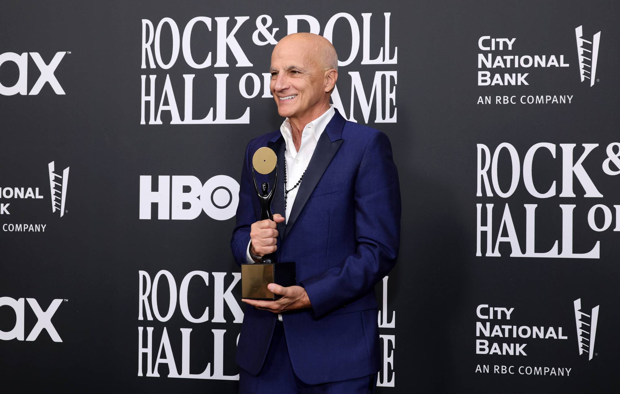 Inductee Jimmy Iovine poses in the press room during the 37th Annual Rock & Roll Hall of Fame Induction Ceremony at Microsoft Theater on November 05, 2022 in Los Angeles, California. (Photo by Emma McIntyre/Getty Images for The Rock and Roll Hall of Fame)