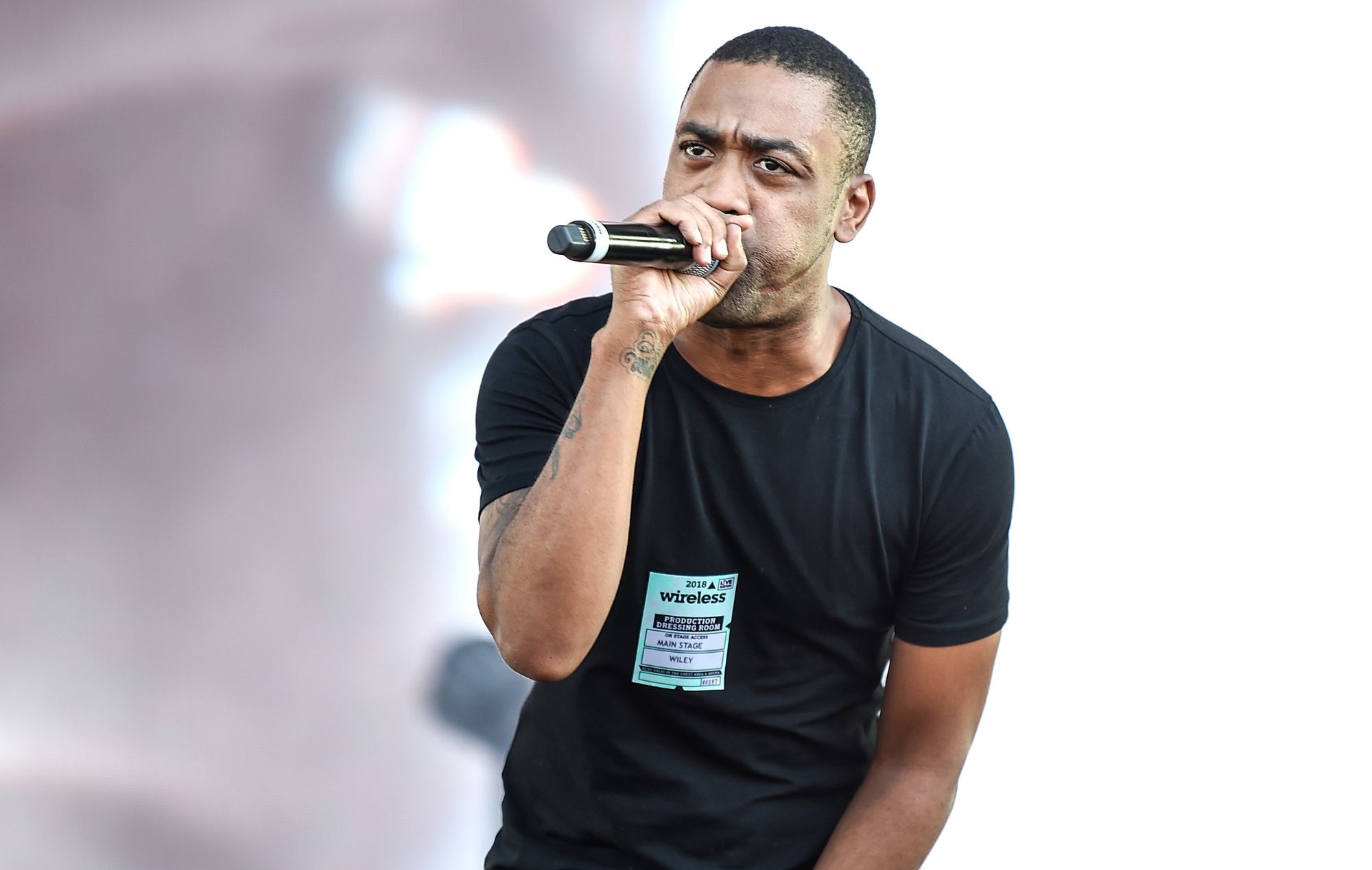 Wiley performs on the main stage on Day 1 of Wireless Festival 2018 at Finsbury Park on July 6, 2018 in London