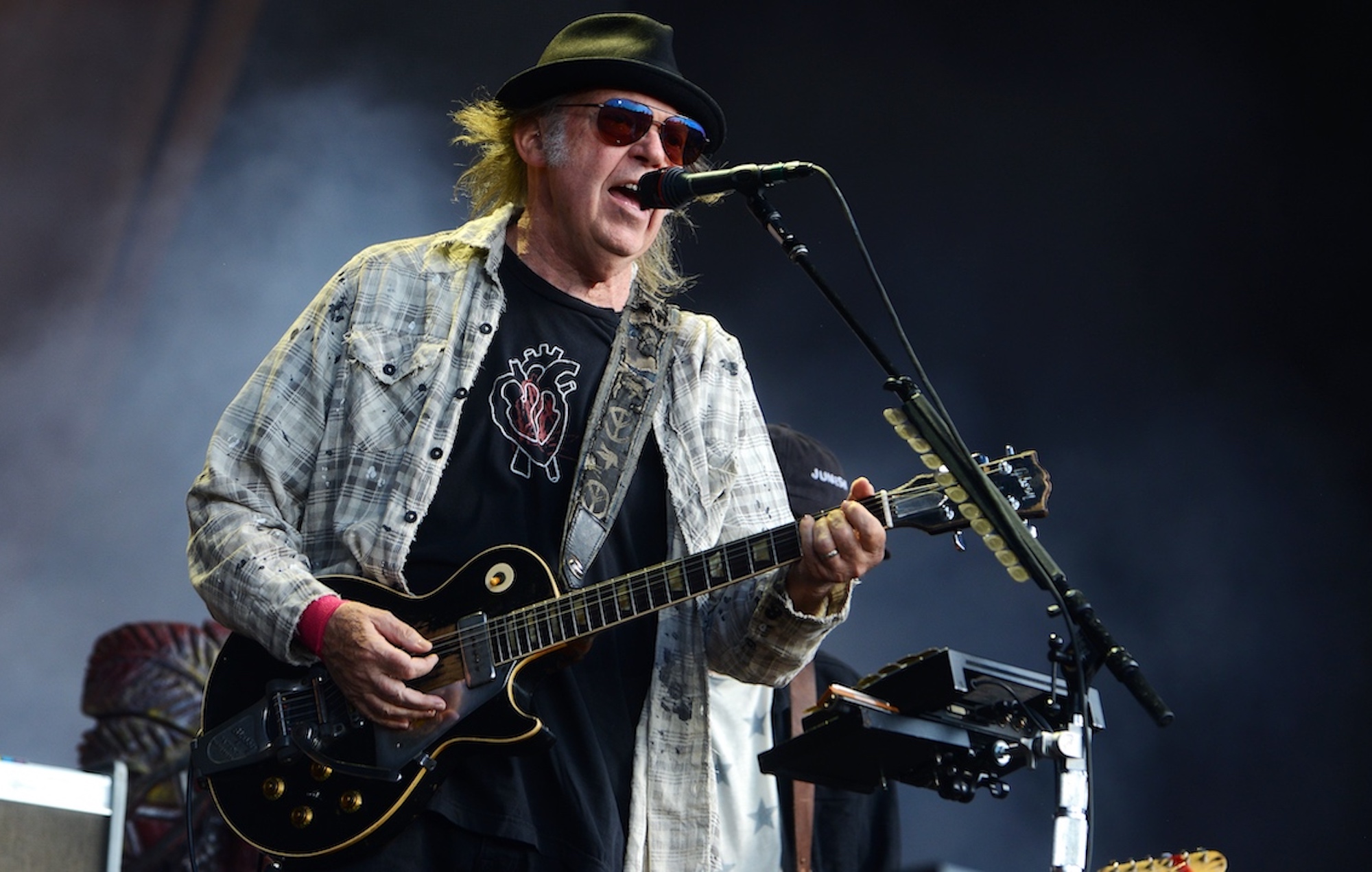 Neil Young performing live in 2019