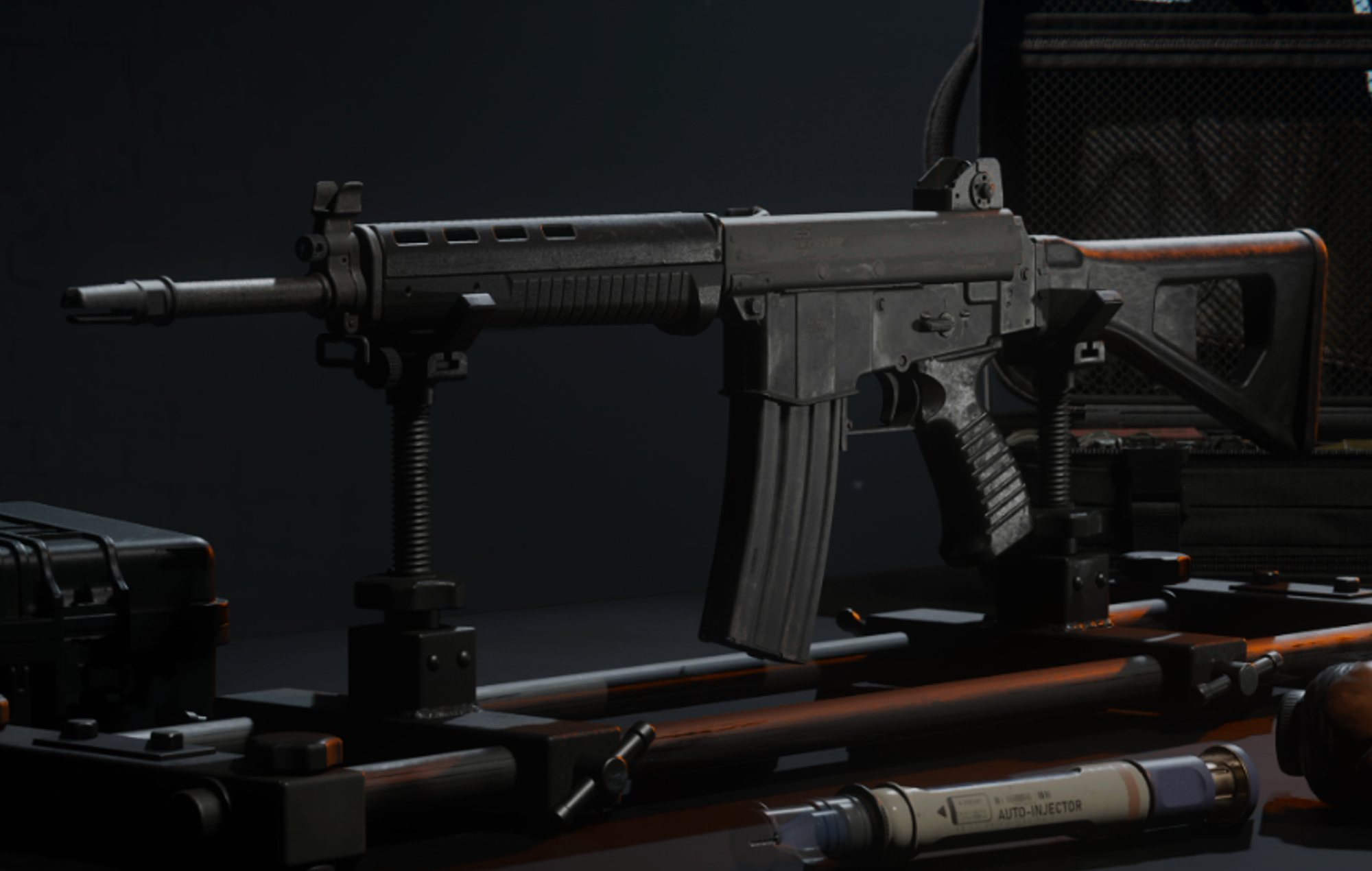 Call of Duty: Black Ops 6 Best Weapons: The AMES 85 can be seen in the menu