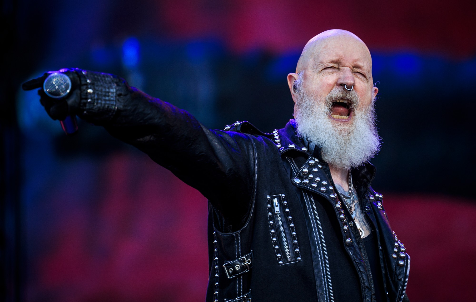 Rob Halford from Judas Priest performs on stage at Tons Of Rock Festival 2024 on June 28, 2024