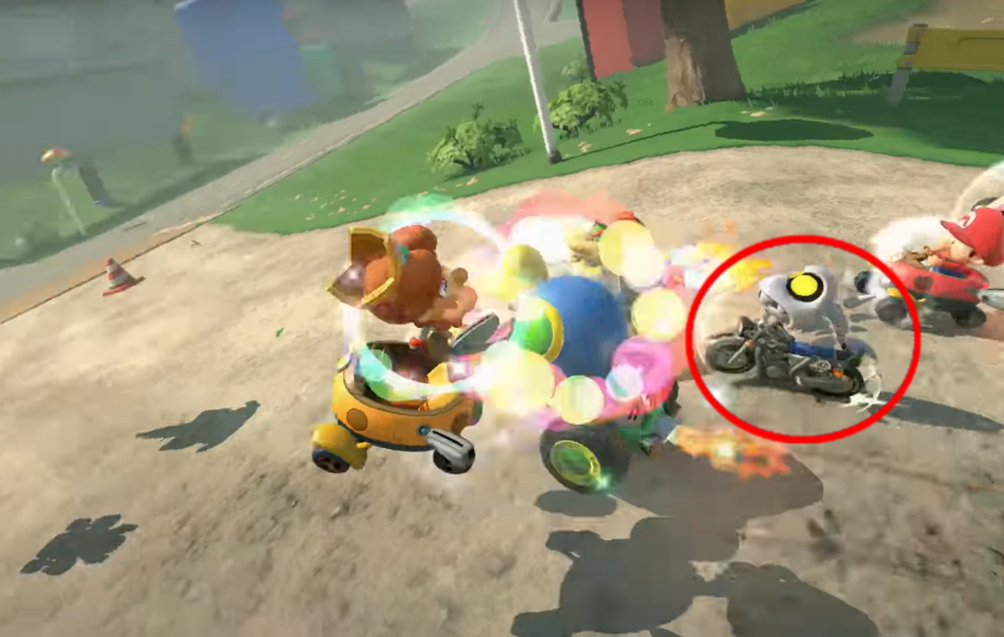 Mario Kart World Characters: Fish Bone can be seen