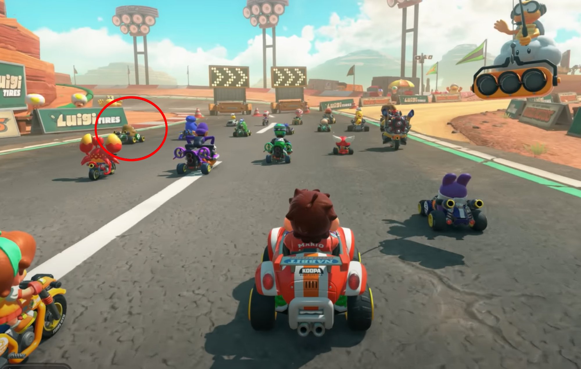 Mario Kart World Characters: Monty Mole can be seen