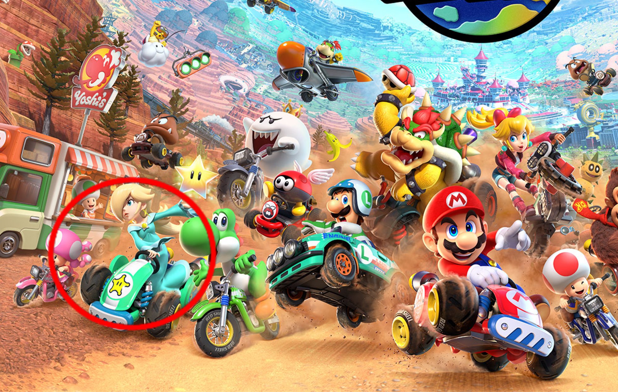 Mario Kart World Characters: Rosalina can be seen