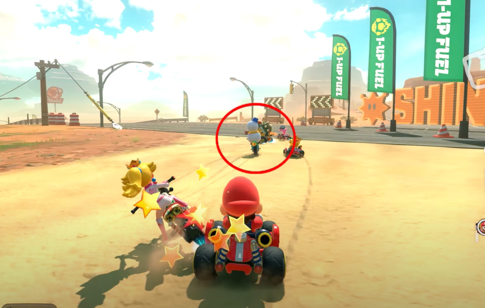 Mario Kart World Characters: Snowman can be seen