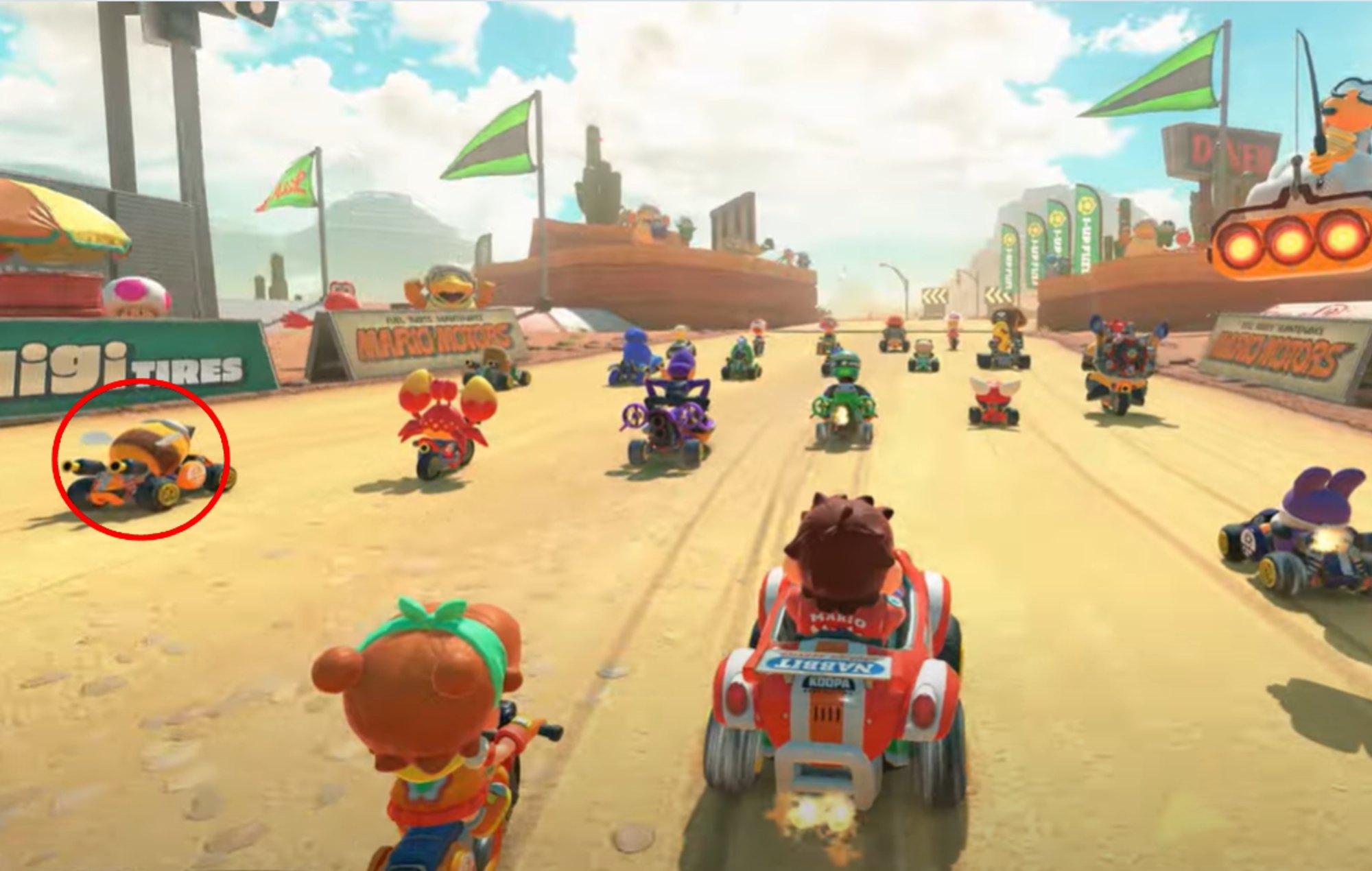Mario Kart World Characters: Stingby can be seen