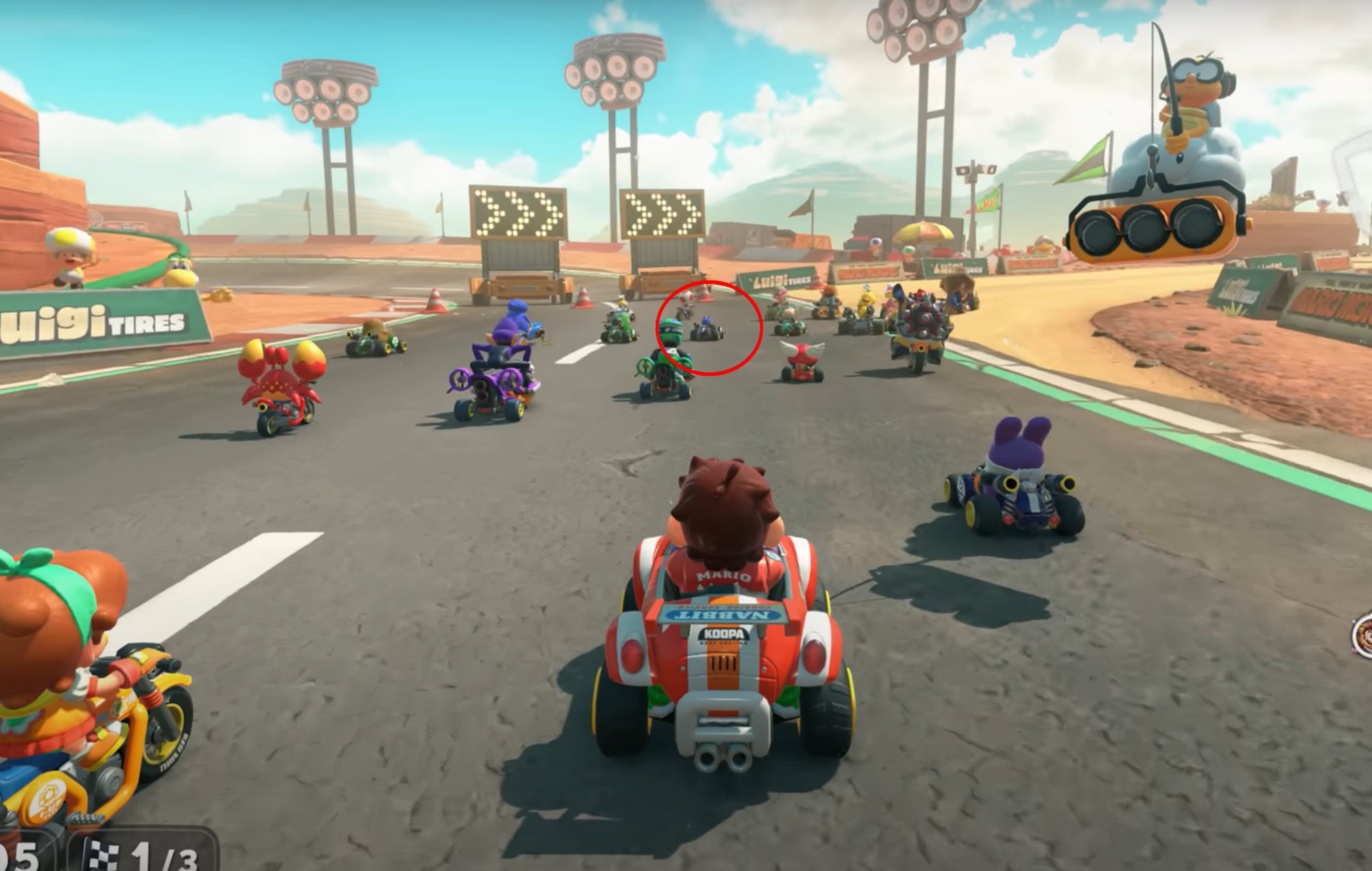 Mario Kart World Characters: Swoop can be seen