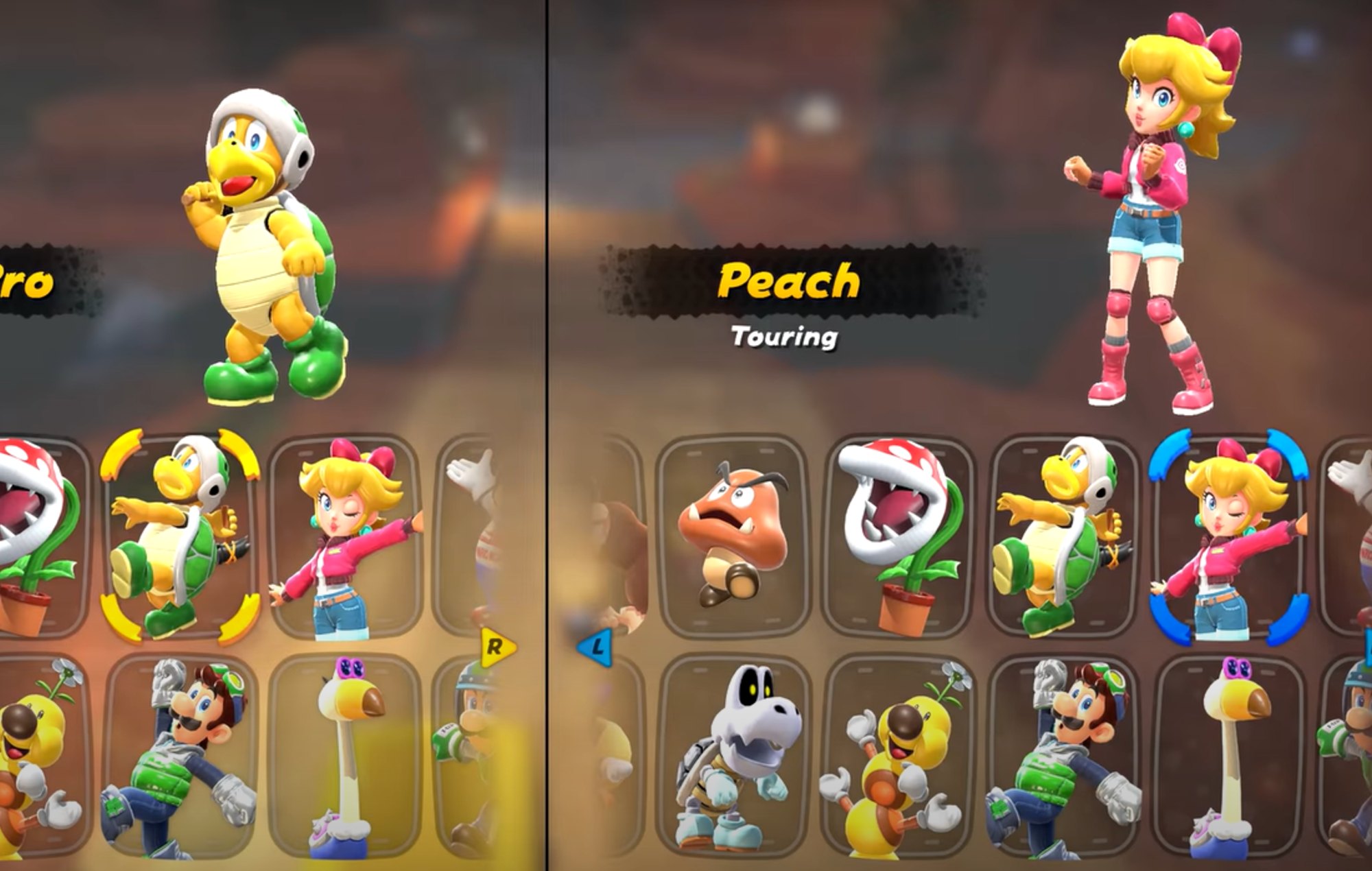 Mario Kart World Characters: Wiggler can be seen in the menu