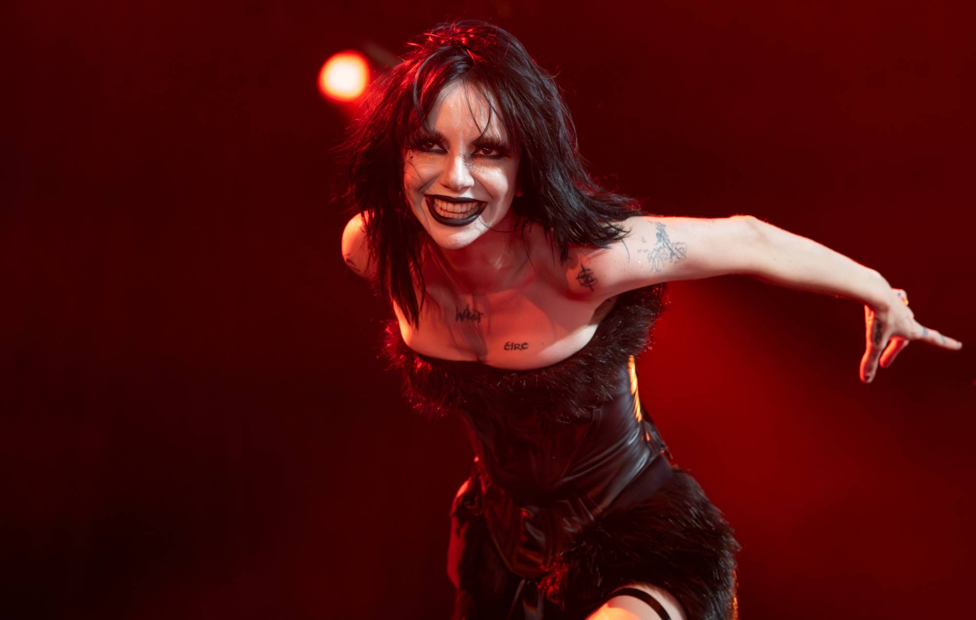 Bambie Thug performs on stage during the Lowlands Festival 2025 (Photo by Dimitri Hakke/Redferns)