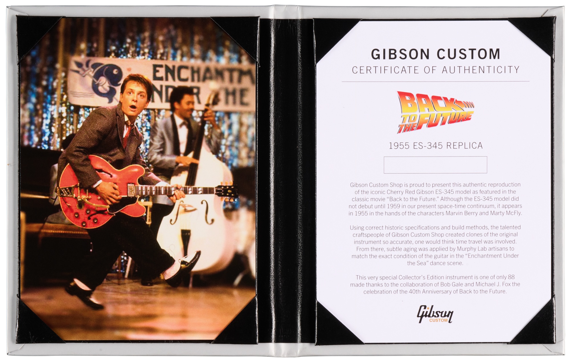 Gibson Custom Certificate of Authenticity