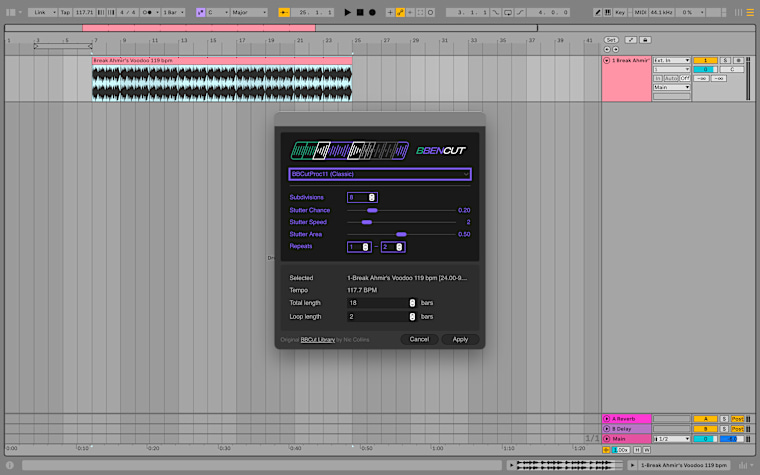SuperCollider's CutLab library. Created by Ben Casey.