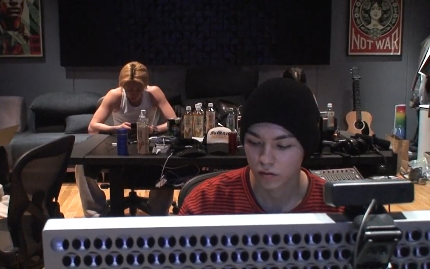 VERNON and THE 8 in the studio.