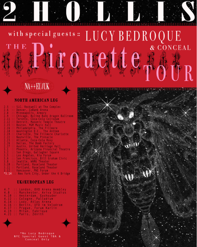 2hollis announces 2027 tour with Lucy Bedroque, Conceal